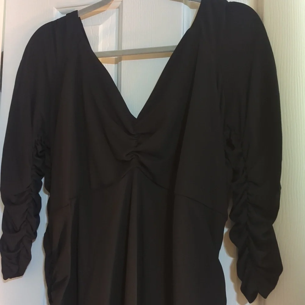 Torrid Black Ruched Dress - Picture 3 of 5